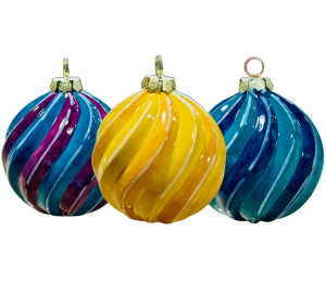 Plano Jewel Toned Spiral Ornament